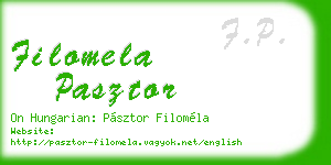 filomela pasztor business card
